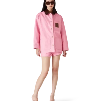 Abrigo de trabajo de cuero repujado