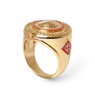 Anillo con medallón deportivo