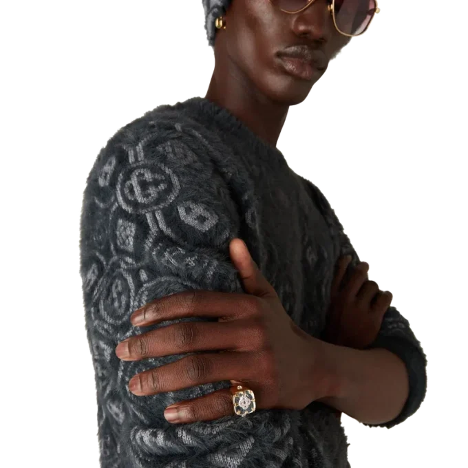 Anillo con sello del logotipo Cc