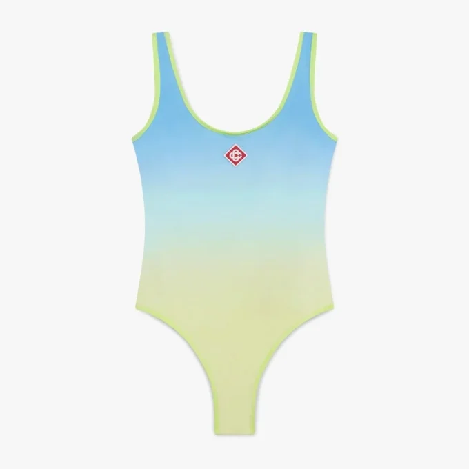 Bañador con degradado azul y amarillo