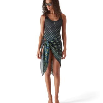 Bañador con monograma degradado en negro