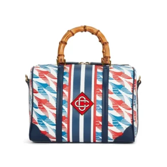 Bolso de fin de semana con estampado de pata de gallo