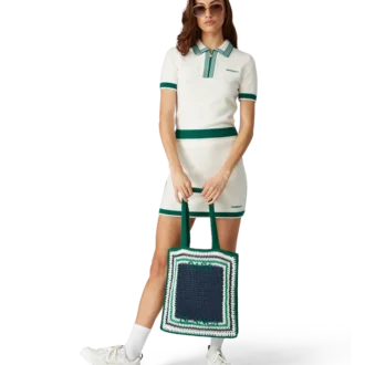 Bolso de ganchillo a rayas