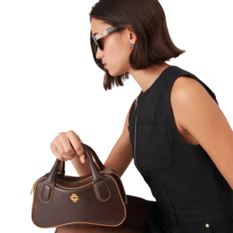 Bolso Micro Bowling marrón