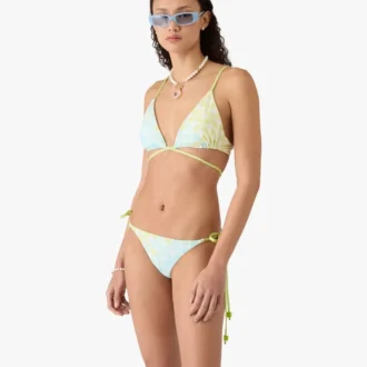 Braguita de bikini con cordones y abalorios Optic Drop