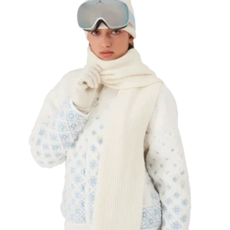 Bufanda de esquí de punto elástico de lana