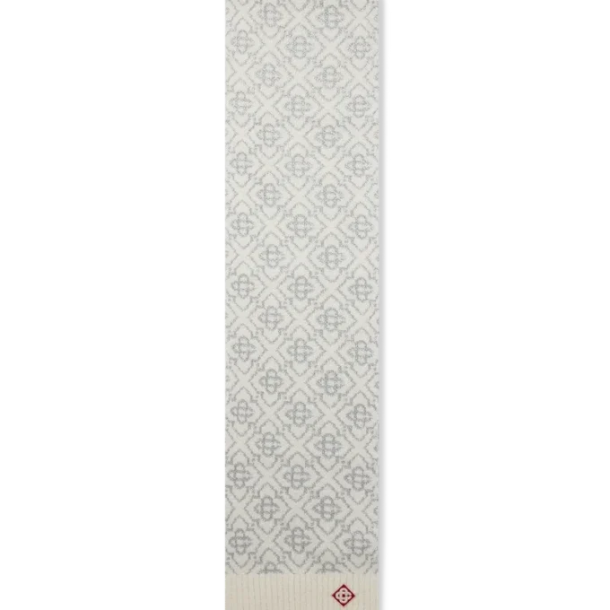 Bufanda de mohair con monograma de esquí