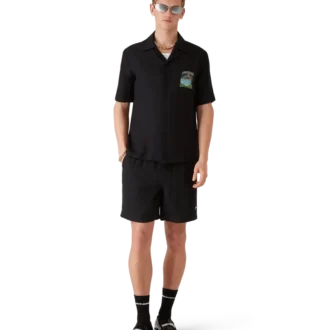 Camisa clásica de manga corta con estampado jacquard «Volcano»