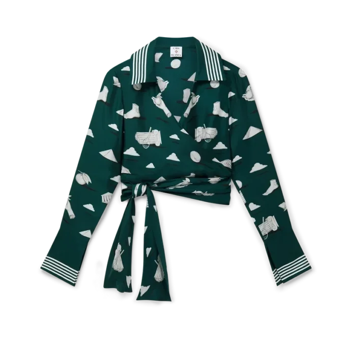 Camisa cruzada de seda «Metaphysical» Camisa cruzada de seda «Metaphysical»