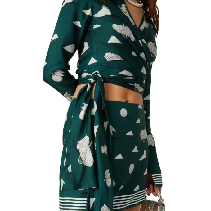 Camisa cruzada de seda «Metaphysical» Camisa cruzada de seda «Metaphysical»