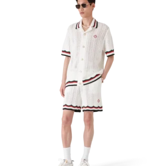 Camisa de croché de pantalón corto de algodón Montagne Ondulee