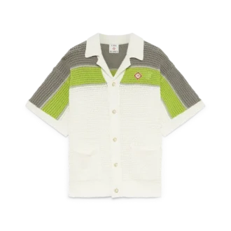 Camisa de ganchillo a rayas