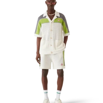 Camisa de ganchillo a rayas