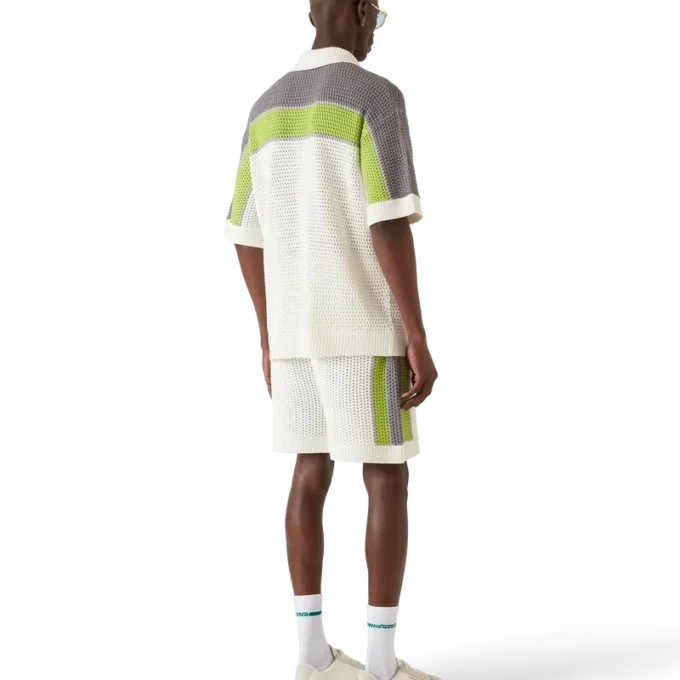 Camisa de ganchillo a rayas