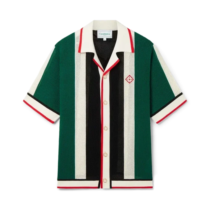 Camisa de malla a rayas