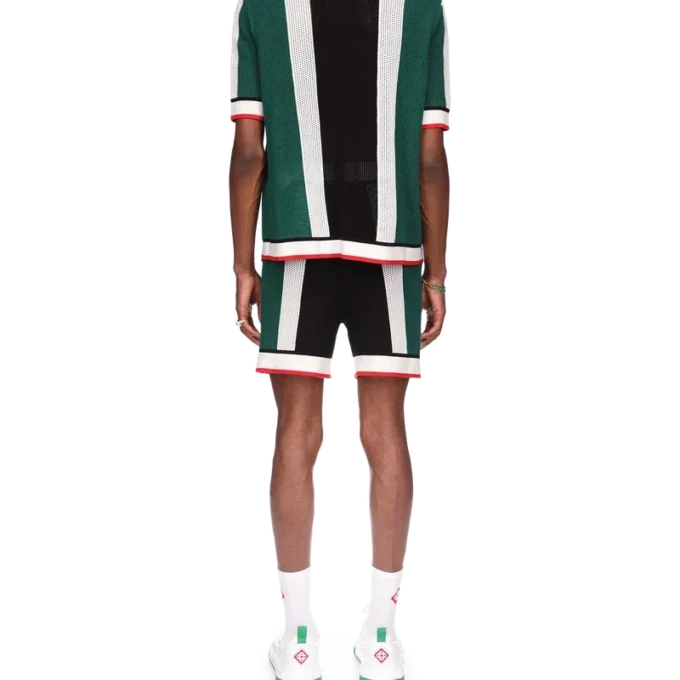 Camisa de malla a rayas