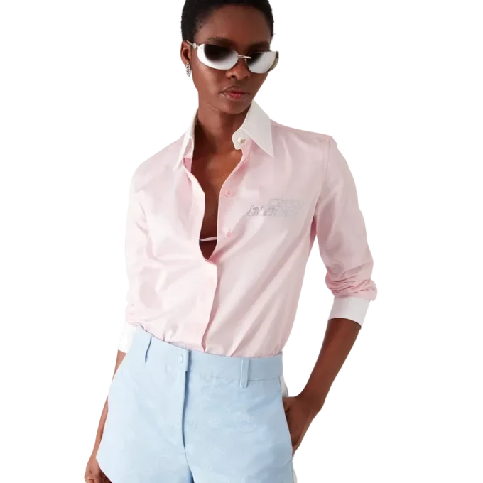 Camisa de manga corta con cristales