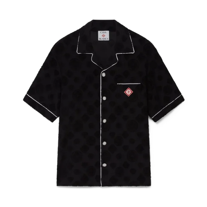 Camisa de manga corta con monograma de rizo