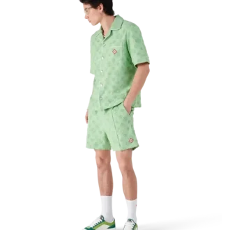 Camisa de manga corta con monograma de rizo