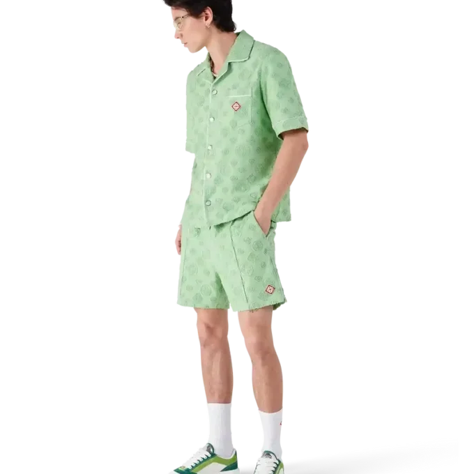 Camisa de manga corta con monograma de rizo