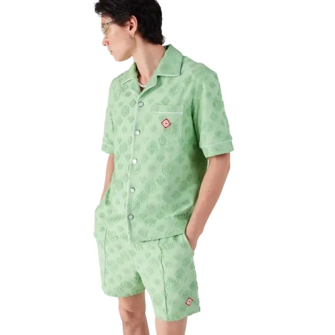 Camisa de manga corta con monograma de rizo