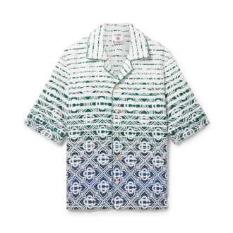 Camisa de pantalón corto de rizo con degradado Monogram