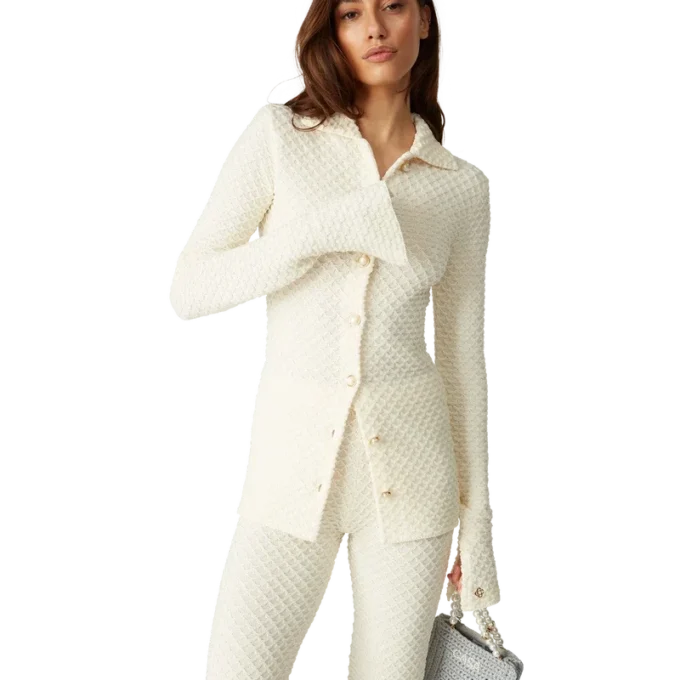 Camisa de punto texturizado