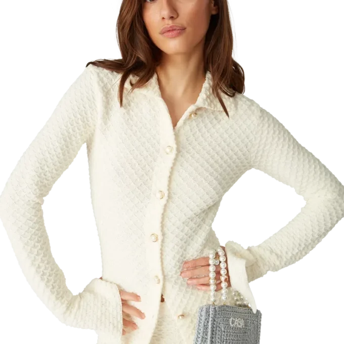 Camisa de punto texturizado