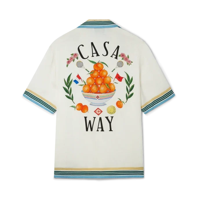 Camisa de seda de manga corta Casa Way