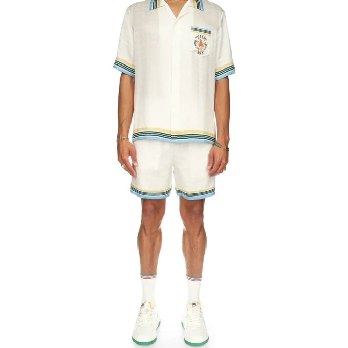 Camisa de seda de manga corta Casa Way