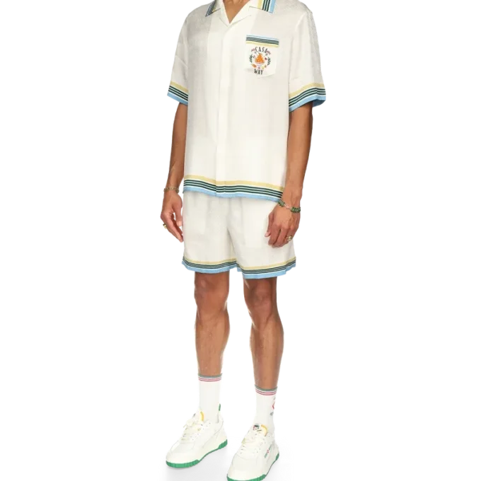 Camisa de seda de manga corta Casa Way