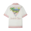 Camisa de seda de manga corta con el icono del club de tenis