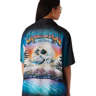 Camisa de seda de manga corta La Pramonition