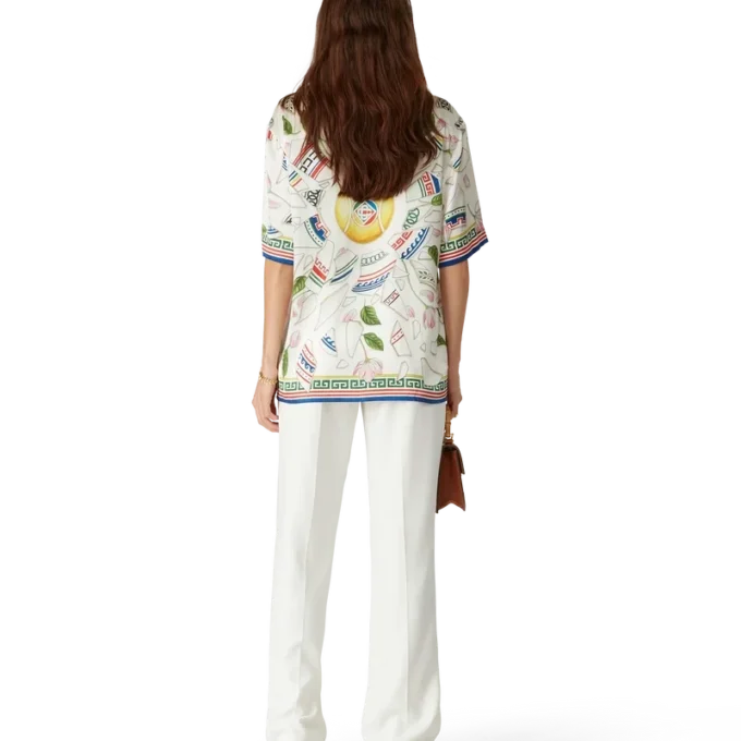 Camisa de seda de pantalón corto Le Vase Brise