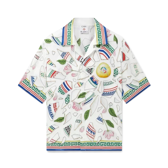 Camisa de seda de pantalón corto Le Vase Brise