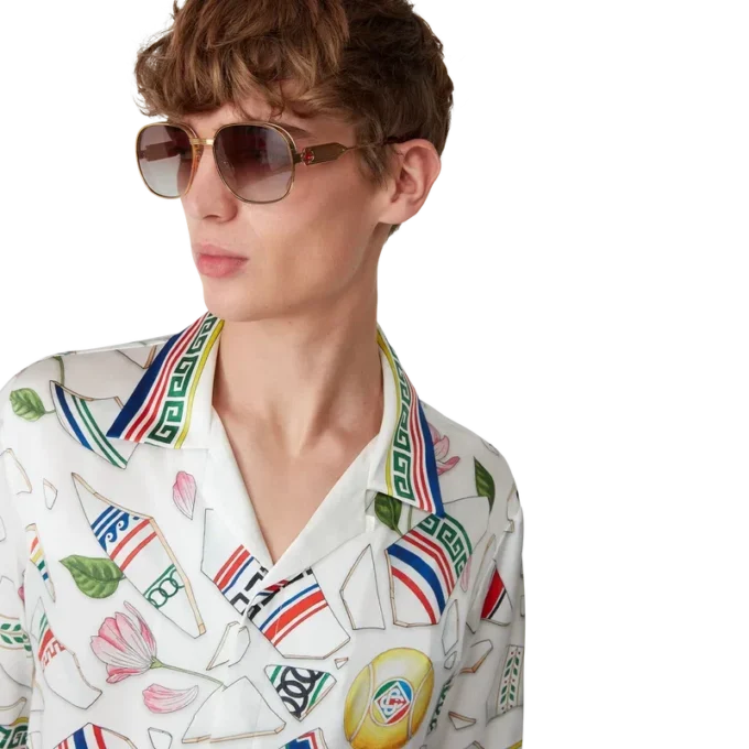 Camisa de seda de pantalón corto Le Vase Brise