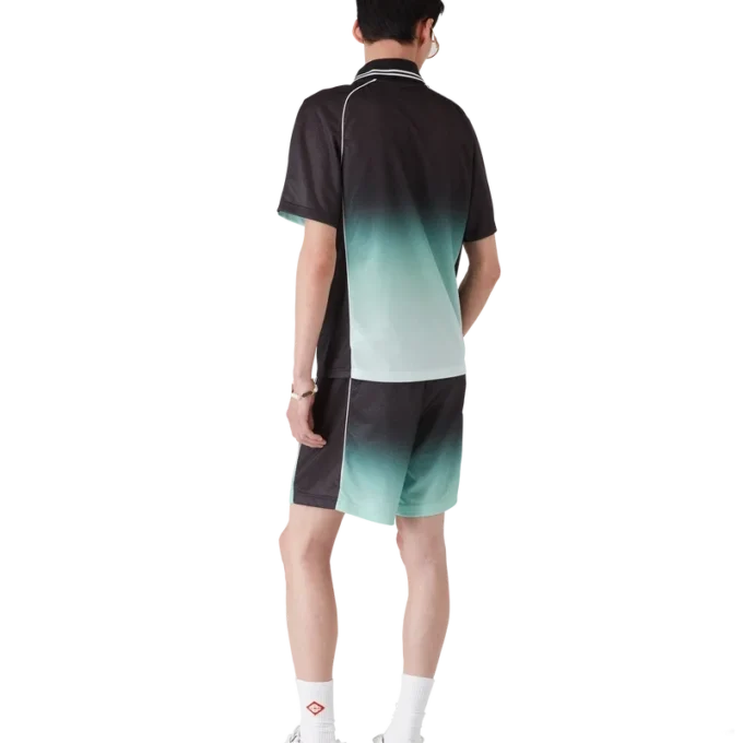 Camisas de fútbol de manga corta con jacquard de monograma degradado Camisas de fútbol de manga corta con jacquard de monograma degradado