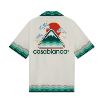 Camisas de manga corta de seda Montagne Ondulee