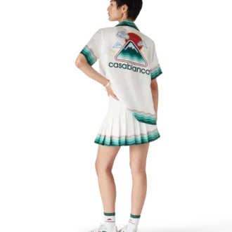 Camisas de manga corta de seda Montagne Ondulee