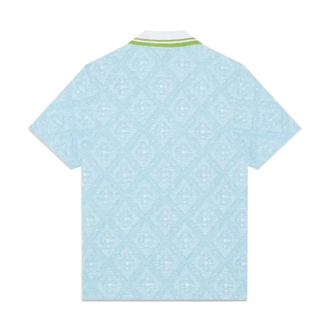 Camisas de pantalón corto en jacquard azul claro