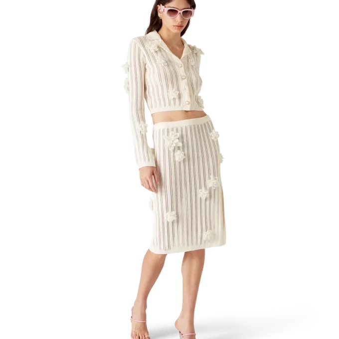 Camisas de punto con encaje floral