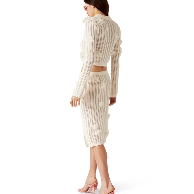 Camisas de punto con encaje floral