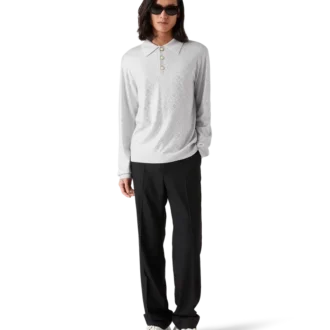 Camisas de punto con monograma de cristal