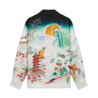 Camisas de sarga de seda de manga larga con estampado floral