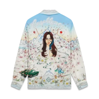 Camisas de sarga de seda de manga larga L’hiver Fleuri