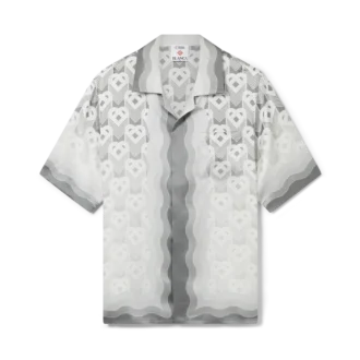 Camisas de seda con monograma de corazones degradado