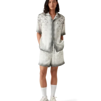 Camisas de seda con monograma de corazones degradado