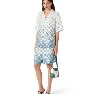 Camisas de seda de manga corta con monograma degradado