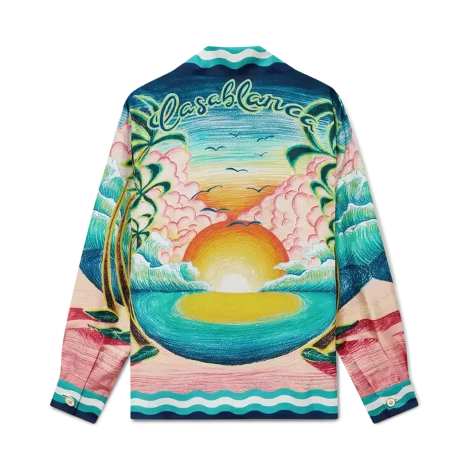 Camisas de seda de manga larga Danse De La Mer
