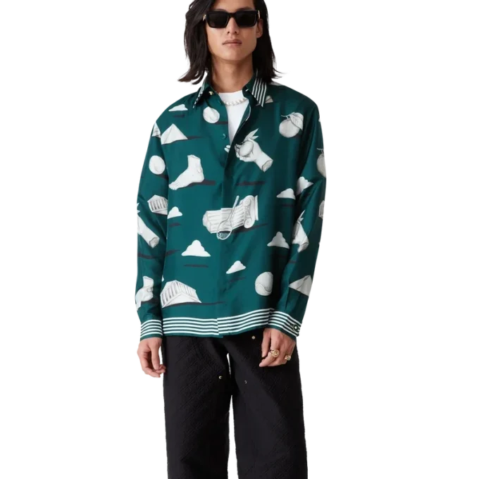 Camisas de seda de manga larga Metaphysical